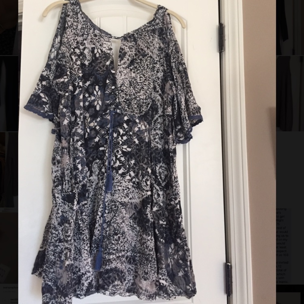 Blue patterned Free People dress